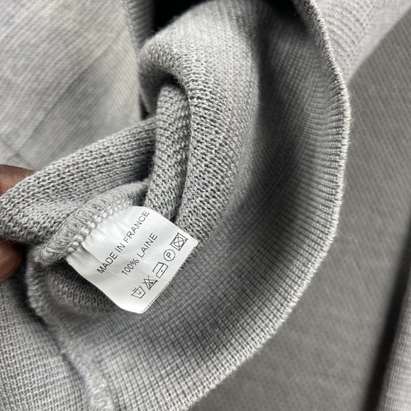 Arpenteur‎ Sweater Mens Small Gray Mock Neck Pullover 100% Wool Made in France - Picture 5 of 12